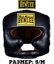 Шолом для боксу захисний боксерський шолом для змагань Benlee FULL FACE S/M, чорний