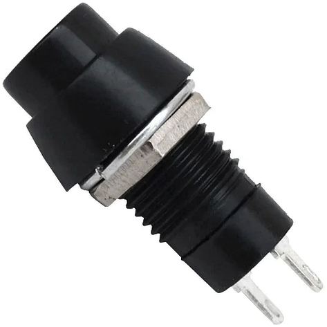 Кнопка PBS-20А з фіксацією ON-OFF TCOM, 2pin, 1 А, 250V, чорна, фото 1