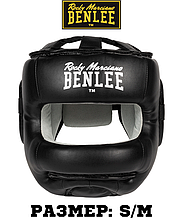 Шолом для боксу захисний боксерський шолом для змагань Benlee FACESAVER S/M, чорний