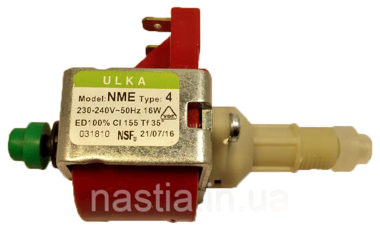 SR.000.122.000 Мікропомпа Ulka пластик NME 4, 230-240V, 50Hz, 16W, Spinel