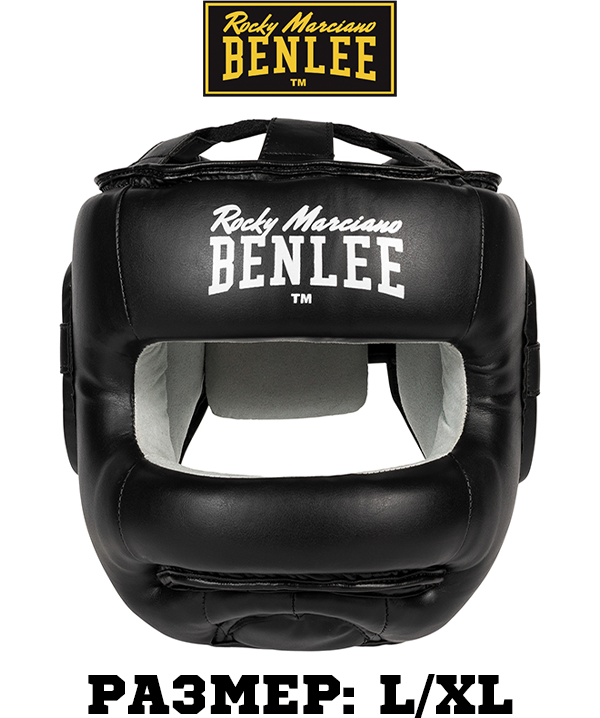 Шолом для боксу захисний боксерський шолом для змагань Benlee FACESAVER L/XL, чорний