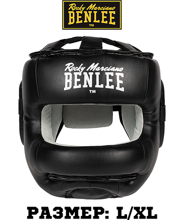 Шолом для боксу захисний боксерський шолом для змагань Benlee FACESAVER L/XL, чорний, фото 1