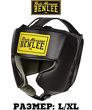 Шолом для боксу захисний боксерський шолом для змагань Benlee MIKE L/XL, чорний
