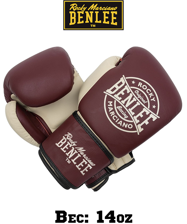 Боксерські рукавички Benlee WAKEFIELD 14oz, шкіряні, бордові
