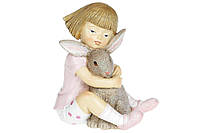 Декоративная фигурка Девочка с кроленями 10 см 707-573