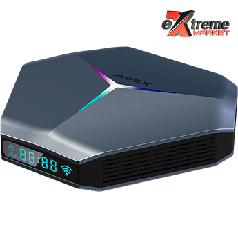 Смарт-приставка A95X F4 4/32 GB, підсвічування RGB, 4K Youtube, 8K, S905X4, Android 11, Smart TV Box A95X F4 RGB
