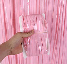 Фольгована шторка світло-рожевий макарун пастель 1,2*2 метри