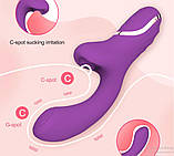 Вакуумний подвійний вібратор Double Sucker арт01, фото 3
