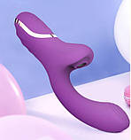 Вакуумний подвійний вібратор Double Sucker арт01, фото 4