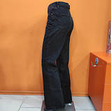 Джинси жіночі палаццо труби котон темно-сірі, фото 3