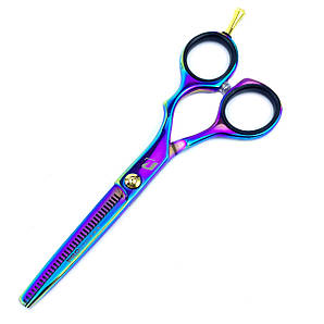 Перукарські ножиці PROline 5,5" філірувальні PL102T Rainbow (3 клас)
