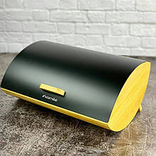 Хлібниця 35*25*16 ЧОРНА Kamille 1113