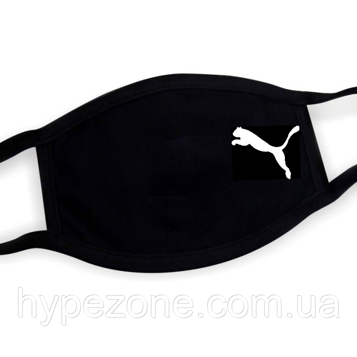 Маска фільтруюча Puma трикотажна бавовняна Багаторазова маска для лиця доросла, підліткова з принтом Пума
