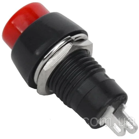 Кнопка PBS-20А-2 з фіксацією ON-OFF TCOM, 2pin, 1 А, 250V, червона, фото 1