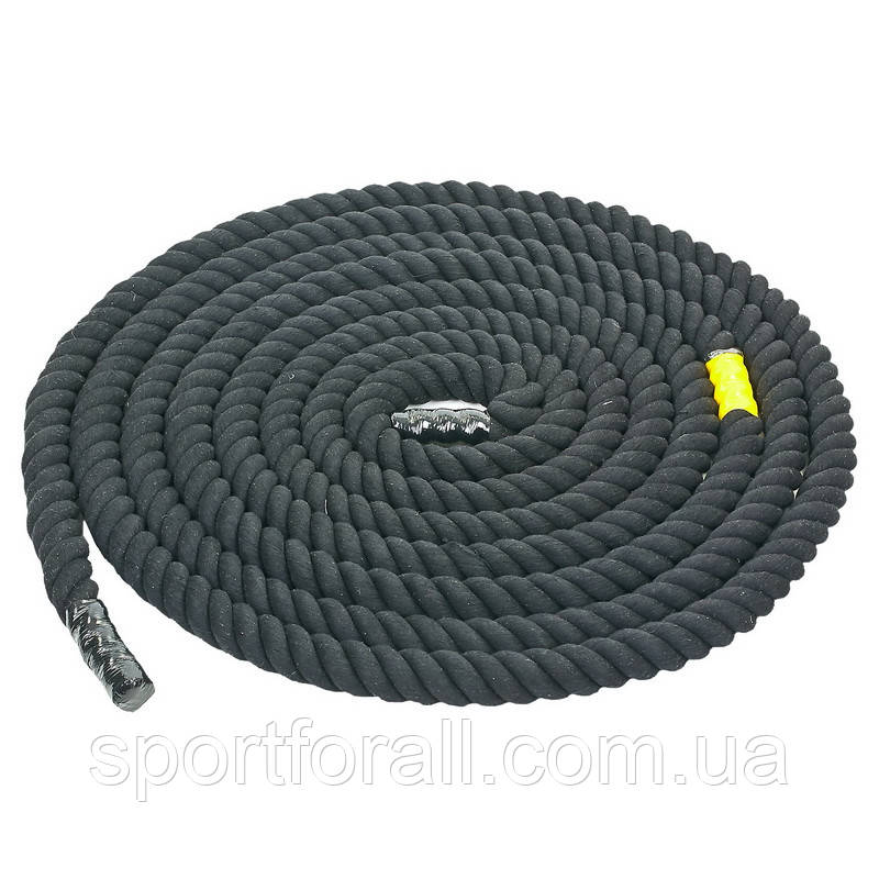 Канат для кроссфита COMBAT BATTLE ROPE R-6228-9 9м черный
