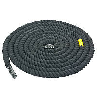 Канат для кроссфита COMBAT BATTLE ROPE R-6228-12 12м (черный)