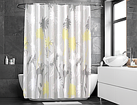 Тканинна штора для ванної кімнати FIORI з кільцями. Розмір 180*180