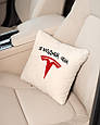 Автомобільна Подушка "Я модней ніж Tesla" флок, фото 3