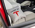 Автомобільна Подушка "Я модней ніж Tesla" флок, фото 4