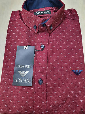 Сорочка ARMANI з довгим рукавом БОРДО принт арт.104, Бордо, 140