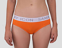 Жіночий комплект Sammy Icon (топ + сліпи) оранжевого кольору, фото 2
