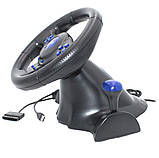 Ігрове кермо з педалями та коробкою передач USB для ПК ноутбука PS2 PS3 PC Геймерський Vibration Steering Wheel, фото 9