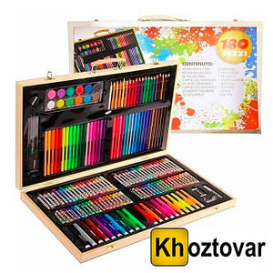 Художній набір у дерев'яній валізці 180 предметів