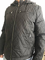 Куртка чорна стегана утеплена чоловіча 48-54 розмір