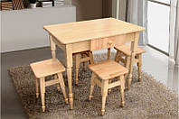 Комплект кухонный стол +4табурета Микс мебель
