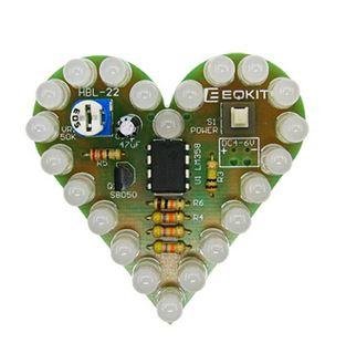 Радіоконструктор HBL-22 Миготливе серце (біле світло) white