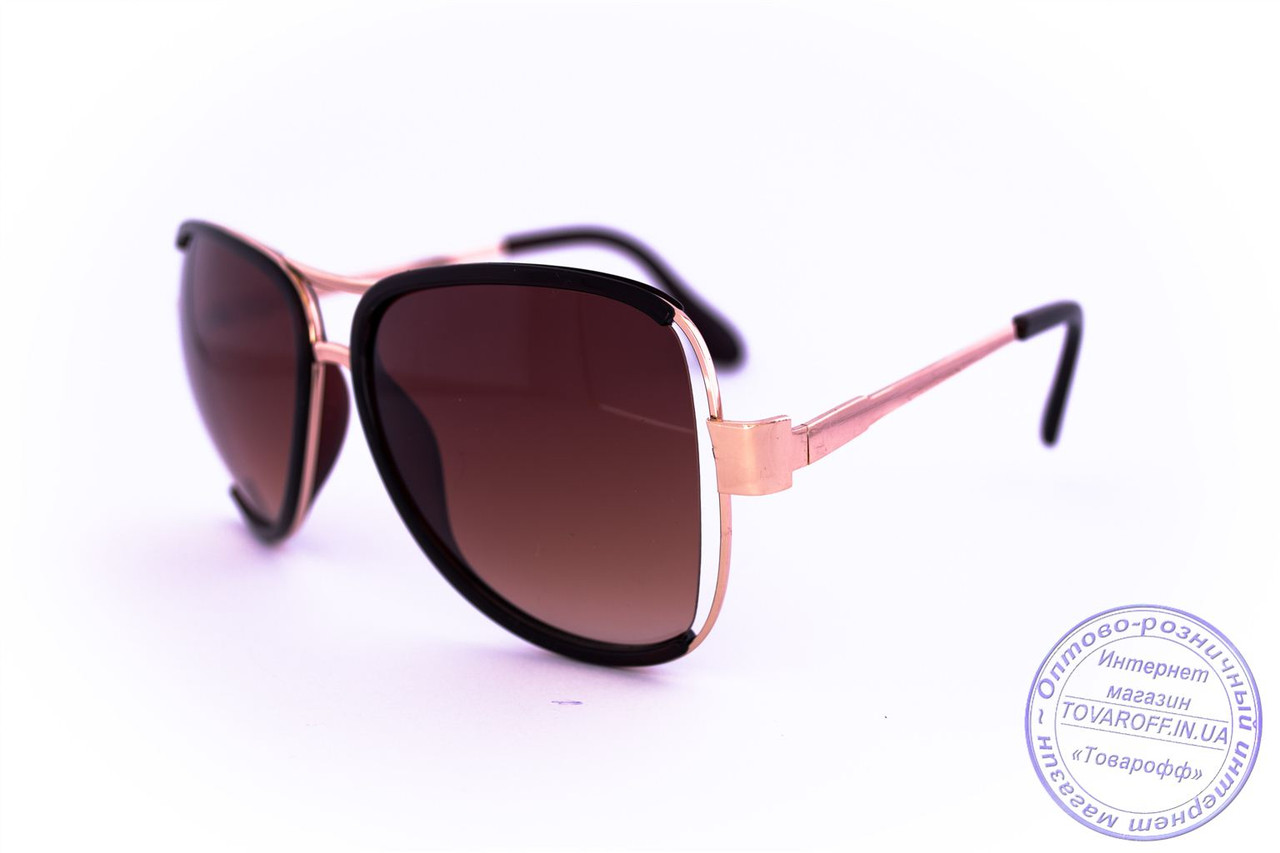 Модні окуляри Aviator - Коричневі - 58265