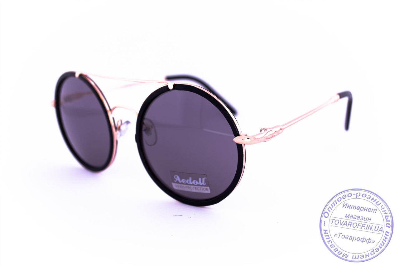 Круглі окуляри - Чорні - 53023