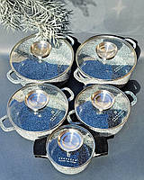 Набір казанів каструль із гранітним антипригарним покриттям 5 шт. Edenberg EB-8147 Набір кухонного посуду 10 перед