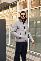 Куртка мужская зимняя до -30*С Asos Stockholm теплая дутая серая Пуховик мужской зимний