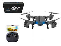 Квадрокоптер селфи-дрон складной RC DRON с Full HD WiFi камерой 8МП дрон Радиоуправляемый компактный с пультом
