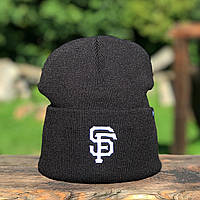 Оригинальная зимняя черная шапка 47 brand San Francisco Giants Haymaker Cuff B-HYMKR22ACE-BKA