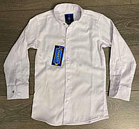 Сорочка для хлопчика Оксфорд-стійка VARETTI біла з довгим рукавом, Білий, 10