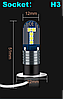 Ціна за 1штуку, світлодіодна лампа H3 3030 з чипами 10SMD 6000 K у протитуманки, ходові вогні, фото 2