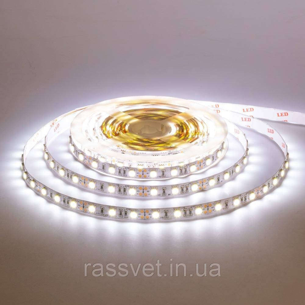 Стрічка світлодіодна біла 12V AVT smd5050 60LED/m IP65, 1м