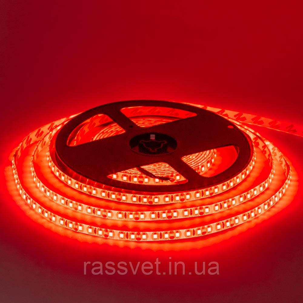 Стрічка світлодіодна червона 12V smd2835 120LED/m IP20, 1м