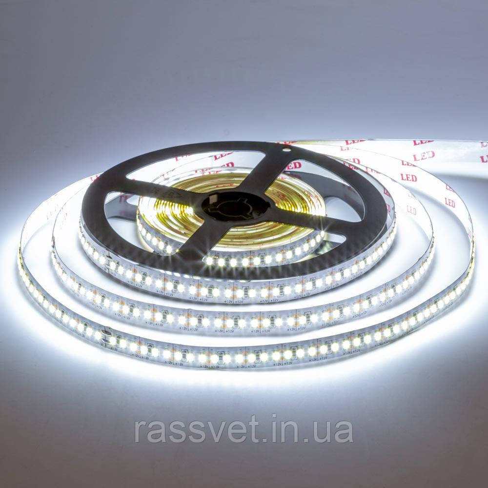 Стрічка світлодіодна холодна біла 12V AVT smd2835 204LED/m IP20, 1м