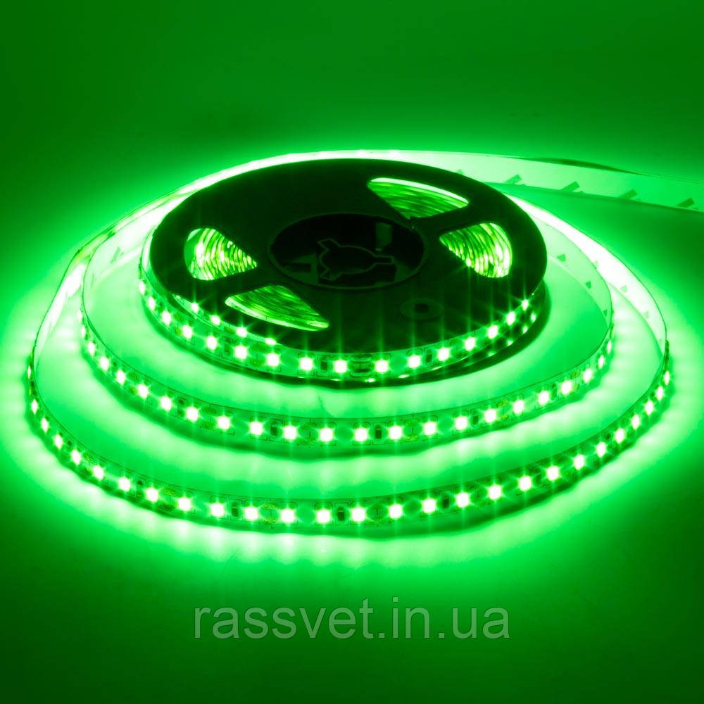 Світлодіодна стрічка 12В зелена 120led/m AVT smd3528 IP20, 1м