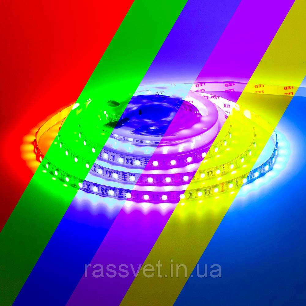 Стрічка світлодіодна 12V rgb AVT smd5050 60LED/m IP20, 1м