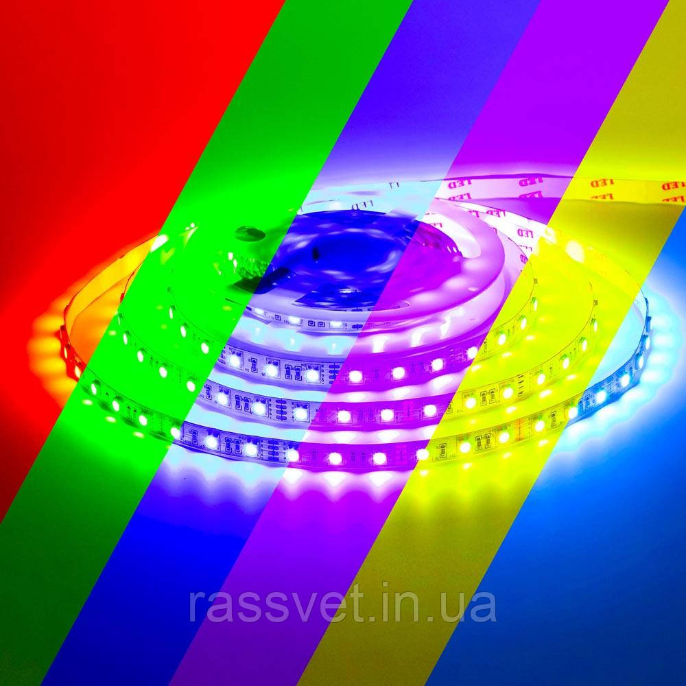 Стрічка світлодіодна rgb 12V Motoko smd5050 60LED/m IP20, 1м