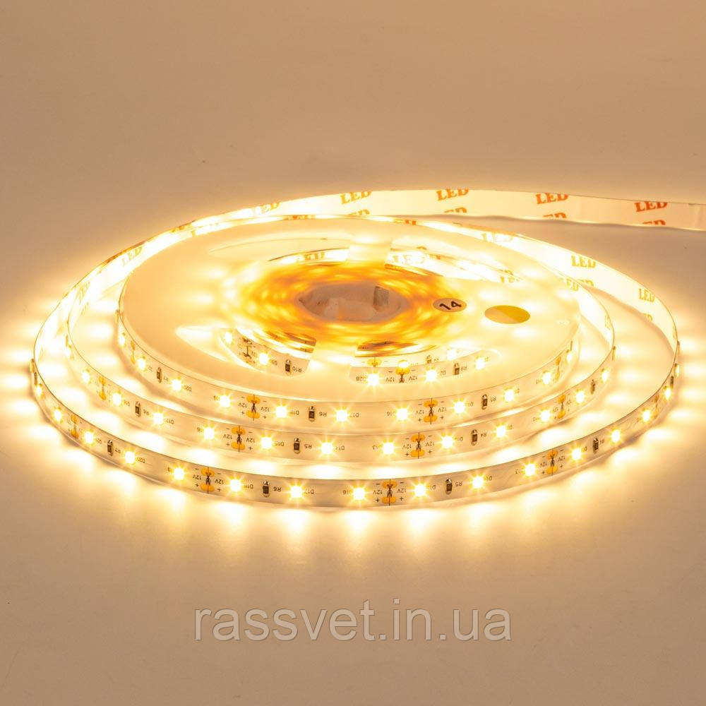 Стрічка світлодіодна тепла біла 12V MOTOKO smd2835 60LED/m IP20, 1м