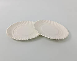 Паперова тарілка одноразова Ø18 см(100 шт)Картонна тарілка