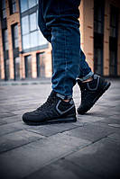 Мужские зимние кроссовки New Balance 574 Mid black (Мужские зимние кроссовки Нью Бэланс 574 черные)