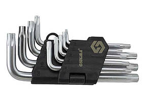 Ключі TORX T10-T50мм 9шт CrV (короткі з отвором) 4022211 ТМ SIGMA