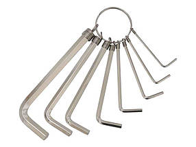 Ключі шестигранні 1.5-8.0мм 8шт Nickel 4022615 ТМ Grad