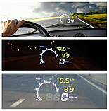 Проектор приладовій панелі на лобове скло OBD2 HUD 5.5, фото 6